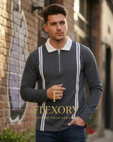 Stripe Collor Sweatshirt