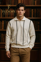 Zipper style Printed Sweatshirt