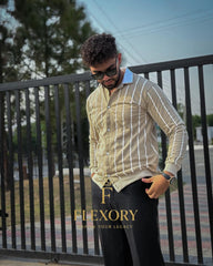 Printed Lining Shirt Style Jacket