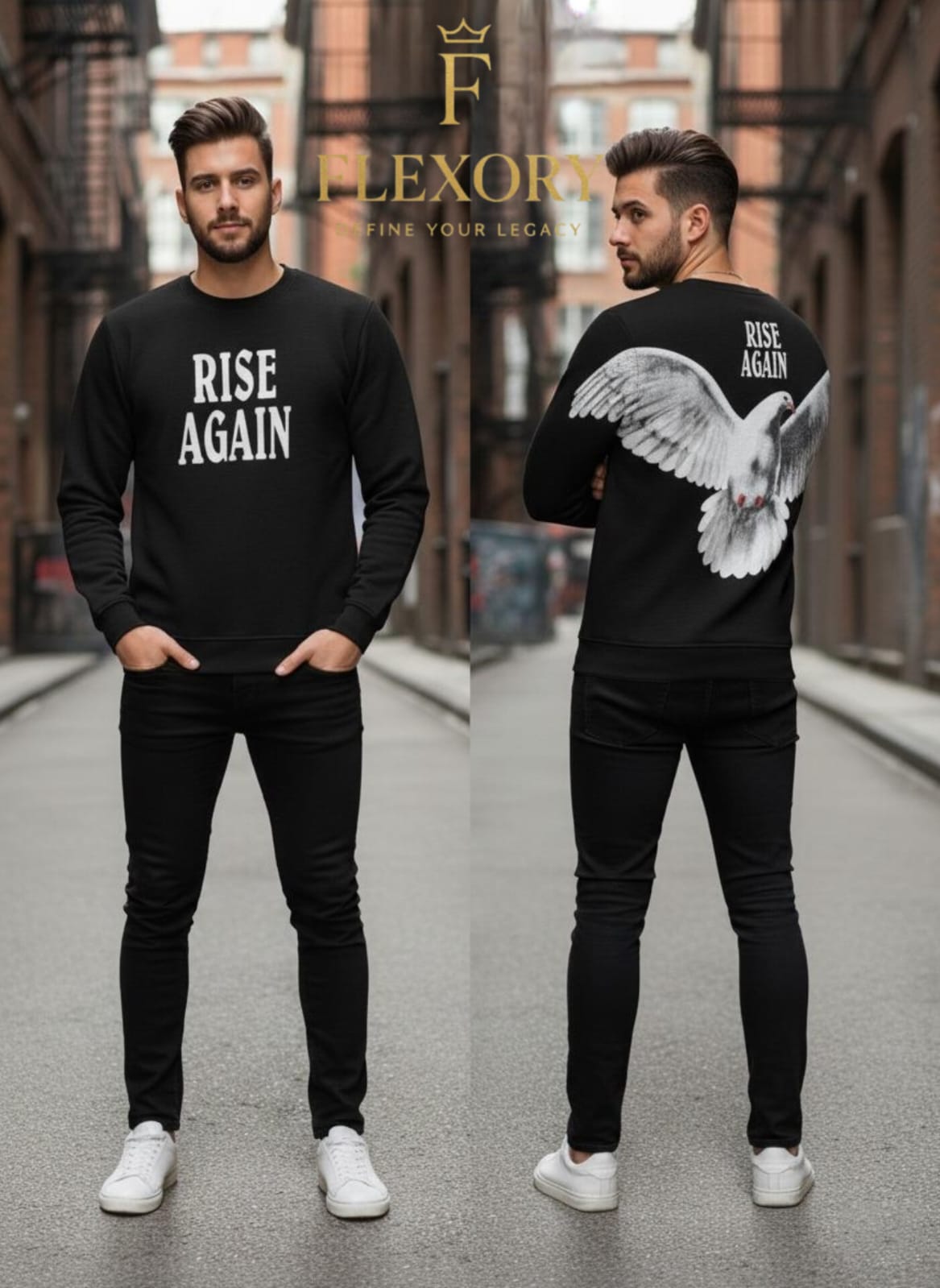 RISE AGAIN Printed Sweatshirt